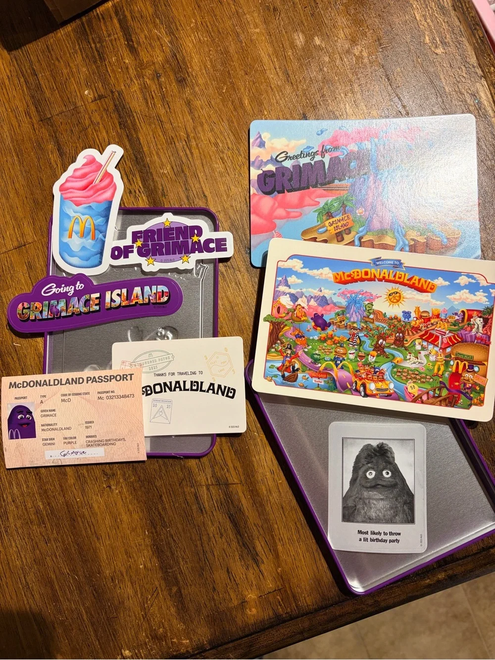 McDonald's Grimace Purple Collectible Tin